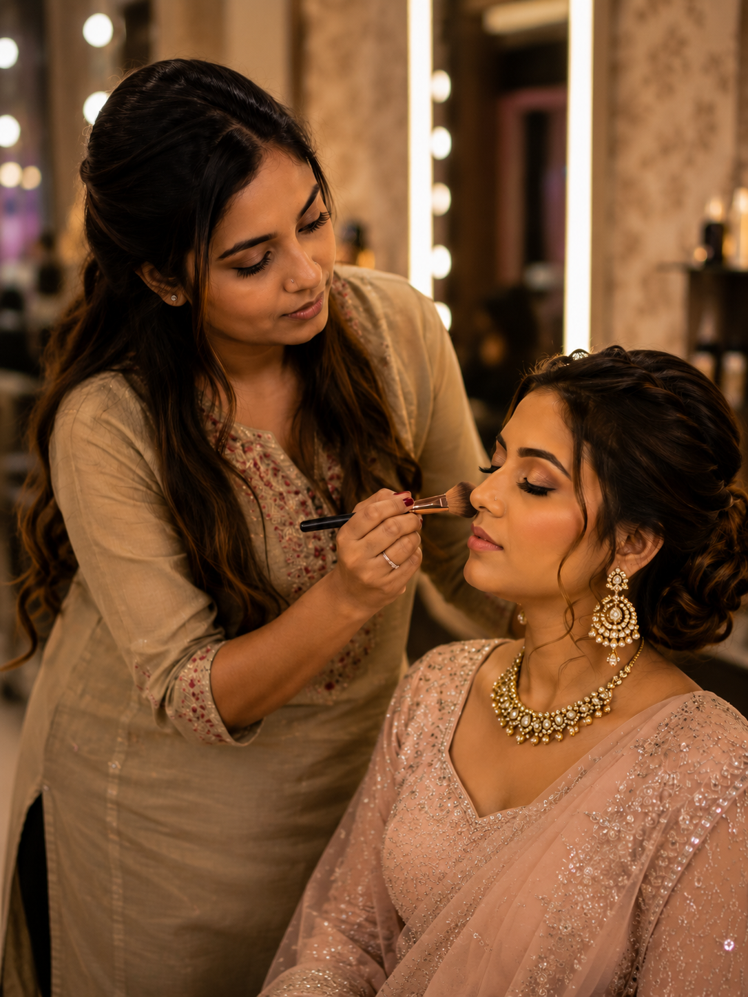 Premium luxury bridal look model girl